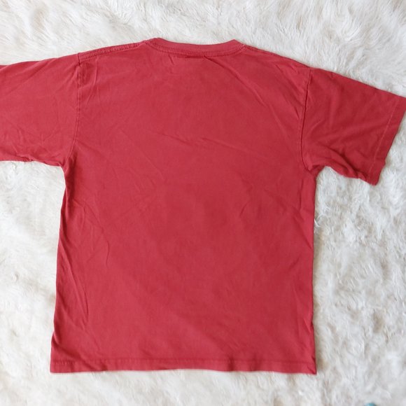 Vintage Gecko Hawaii Youth Size Red Graphic Dragon & Surfing Board T-Shirt Y-L - Picture 3 of 8